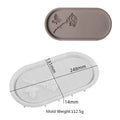 Oval Storage Tray Silicone Mold Rose Butterfly Home Storage Crafts Ornaments Casting Mould DIY Concrete Cement Tray Making Tool