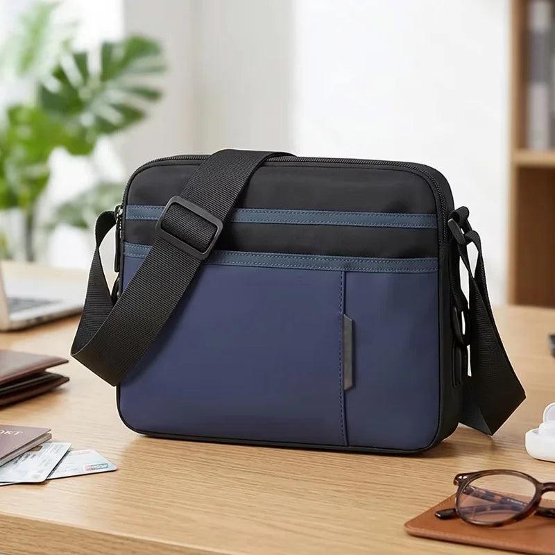 Men's Lightweight Shoulder Bag Business Casual Simple Travel Trendy Horizontal Men's Crossbody Bag