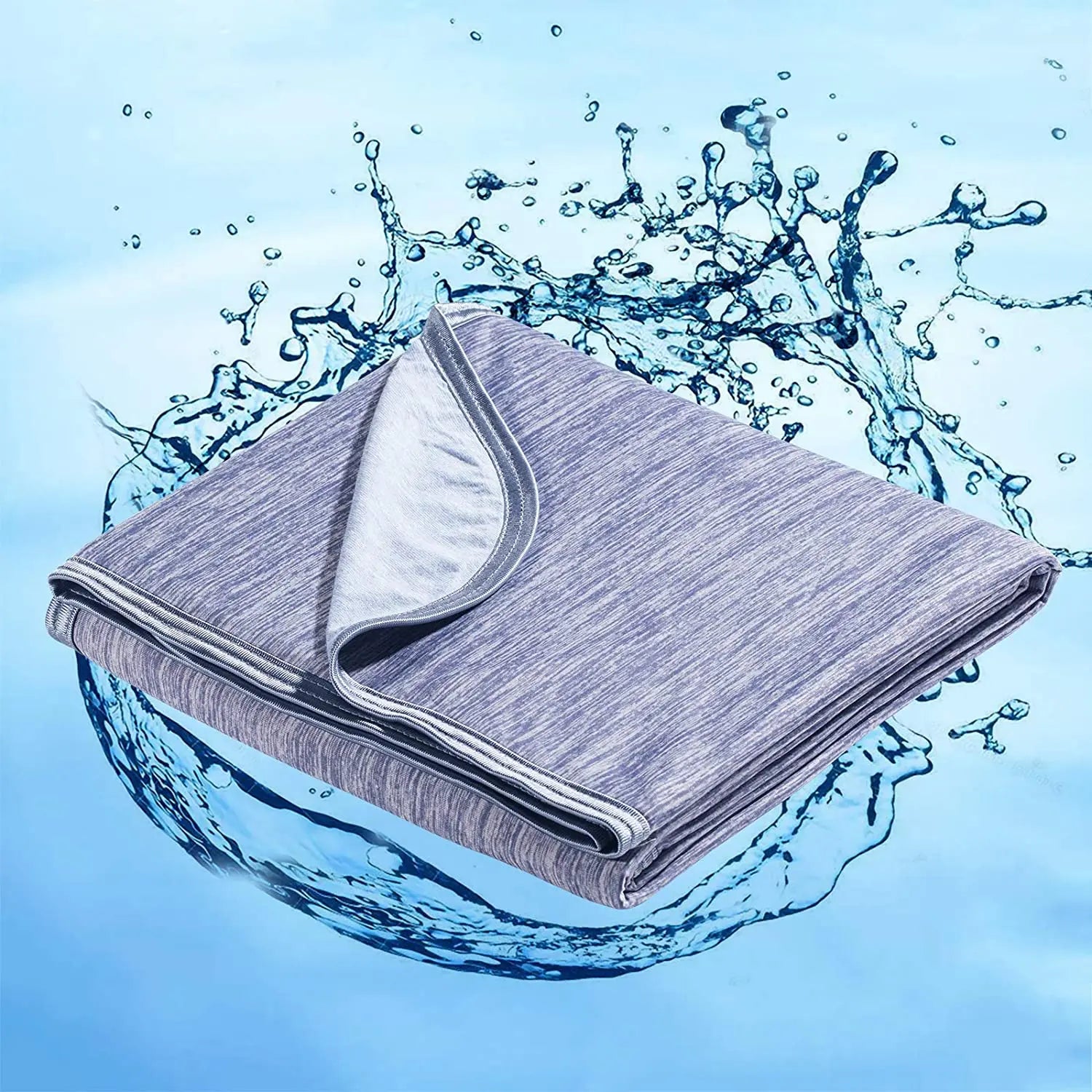 Factory Cooling Knitted Nylon Super Soft Modern Throw Blanket Thin Lightweight Summer Cool Striped Solid for Hot Sleepers