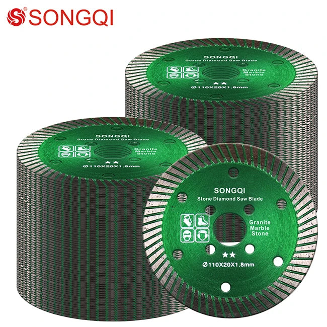 SONGQI Diamond Saw Blades - 4-1/2 Inch Diamond Blade for Angle Grinder 7/8" Arbor Dry/Wet Cutting