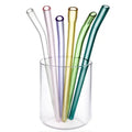 Hot Selling Eco-Friendly Reusable High Borosilicate Glass Drinking Straw with Custom Logo Premium Features Custom Color Options