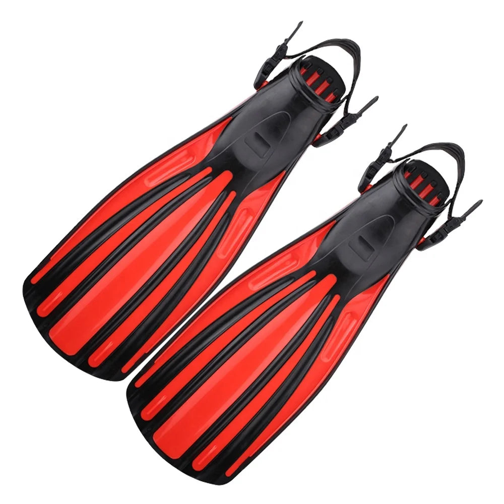 Custom Wholesale Personalized Pattern Clear Fiberglass Freediving for Scuba Spearfishing Adjustable Fins