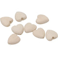 20mm DIY Accessories Natural Color Large Hole Heart-shaped Wooden Beads for Bracelet Earring
