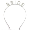 Hot Style Silver Letter Wedding Hair Accessories Bride to Be Headband for Bridesmaids Parties Elegant Crowns & Wreaths & Tiaras