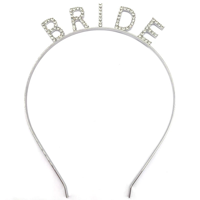 Hot Style Silver Letter Wedding Hair Accessories Bride to Be Headband for Bridesmaids Parties Elegant Crowns & Wreaths & Tiaras