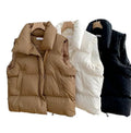Cheap Fall Winter Women Clothes Coat Puffer Sleeveless Jacket Black Colour New Women Puffer Vest