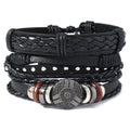 3pcs Vintage Leather Bracelet Fashion Jewelry Men Bracelets