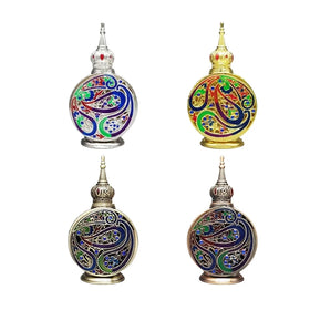 Wholesale Empty Color Gold Vintage Metal Perfume Bottle Dubai Fancy Attar Bottle 12ml