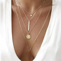 Wholesale Fashion Layered Star Necklace Geometric Personality Multi-layer Necklace 4 Layers