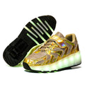 Colorful Mirror Upper Single Wheel Luminous Casual Shoes Trendy Shoes Kids LED Roller Skating Shoes for Girls Boys