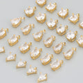M618 20pcs/lot 18K Gold Plated Metal Copper Jewelry Accessories Nickel Free REACH Pass DIY Earrings Making Charms GUFEATHER MegaBDM