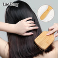 OEM Anti-Static Detangling Hairbrush Wood Logo Bamboo Wooden Handle Health Massage Air Cushion Comb