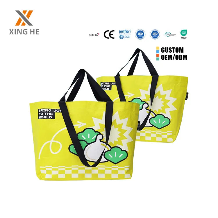 Reusable Recyclable Durable New Style Advertising Personalized pp Woven Fabricwoven pp Tote Bag Custom pp Woven Bag
