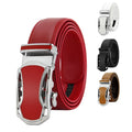 Multi-color Business Men Black Leather Belts Men's Adjustable Casual Automatic Buckle Belt