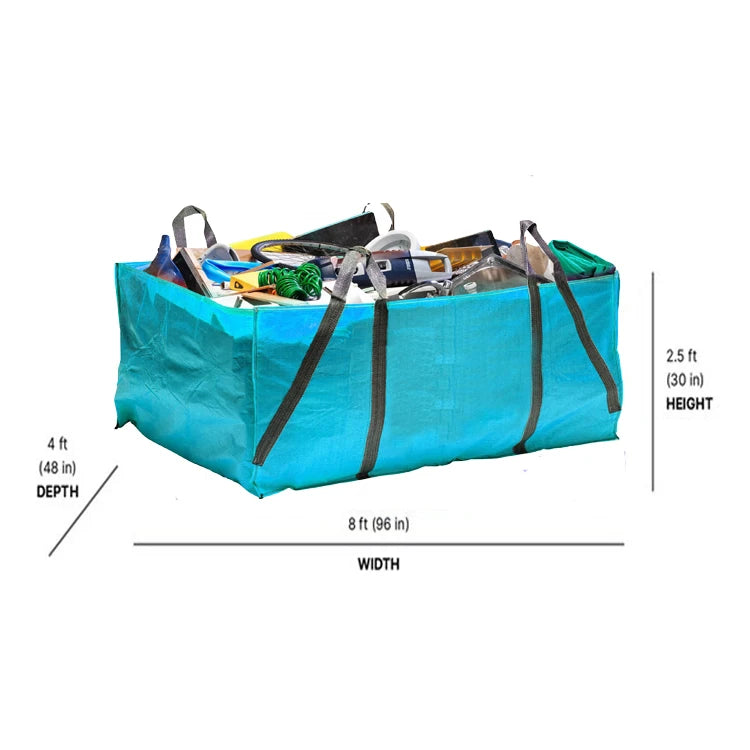 6 Yard Waste Jumbo Skip Free Standing Skip Construction Bags Removal Junk Bag Skip Hippo  Dumpster Bag