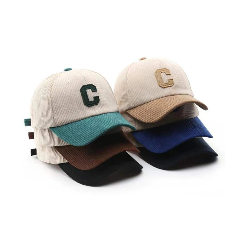 Custom Embroidery Logo 6 Panel Original Corduroy Hat Adjustable Outdoor Sports Blank Baseball Hats for Women Men