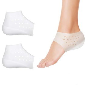 Invisible Height Increase Socks Silicone Heel Lift Pads Soft Heel Cushion Inserts Gel Heel Pads Silicone Gel Inserts Socks
