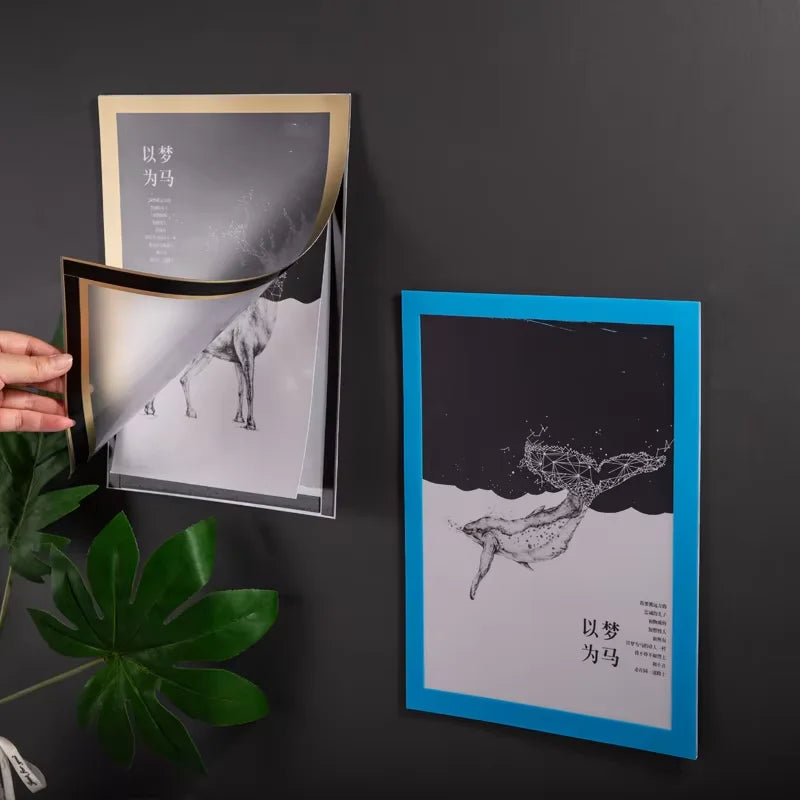 Magnetic Sign Holder A3 A4 A5 A6 Letter Self Adhesive Magnetic Picture Frame Magnetic for Refrigerator