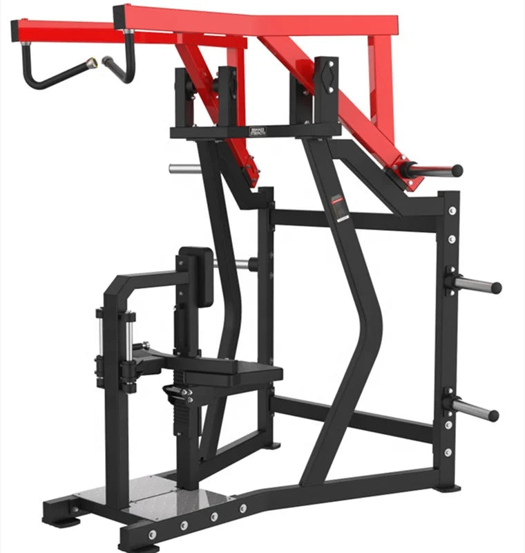 Gym Fitness Plate Loaded Lat Pull Down Machine Strength Training Exercise Iso-Lateral Seated High Row Machine