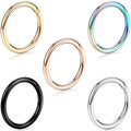 SC Wholesale Multifunction Hinged Segment Closed Circle Ring Piercing Jewelry 316L Surgical Stainless Steel Hoop Nose Ring Studs