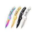 Stainless Steel Keychain Folding Outdoor Carrying Mirror Sharp Knife Pocket Fruit Knife Folding Knife