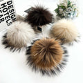 Factory Cheap Fluffy Real Fur Ball Customized Size Racoon Fur Pompom Colour Fluffy Pompoms for Hats