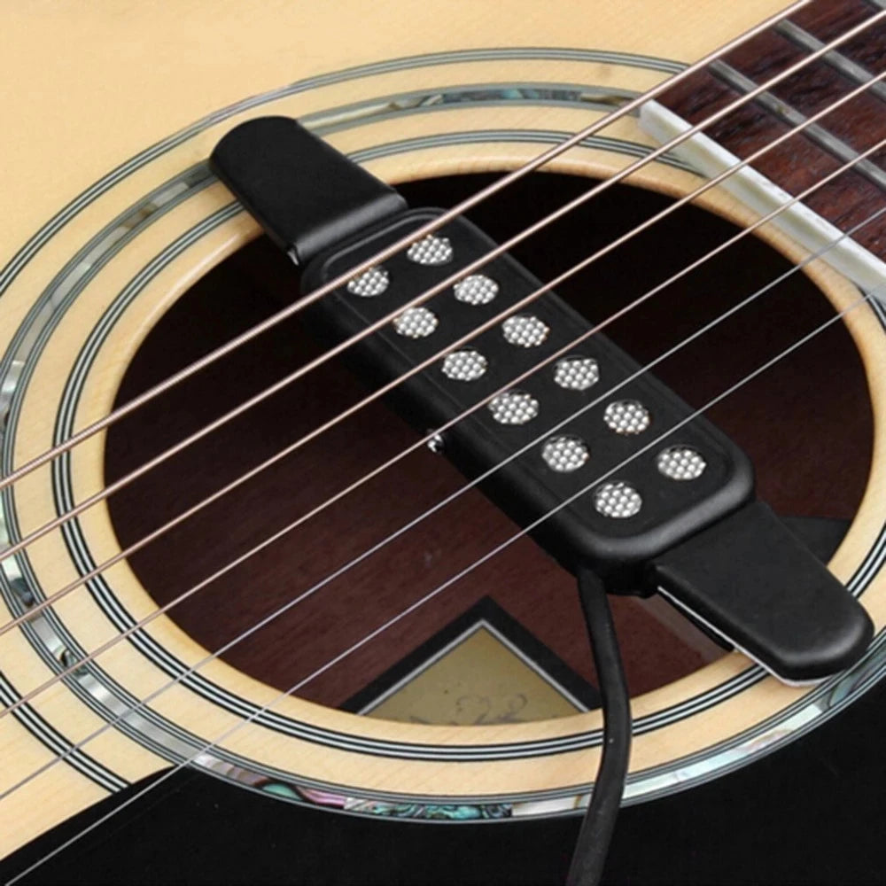 TSAI 12 Hole Clip on Sound Pickup Microphone Wire Amplifier Speaker for Acoustic Electric Guitar Transducer Guitar Accessories MegaBDM