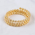 Zhuji Natural Gold Freshwater Pearl Bracelet Irregular Shape Fresh and Elegant Look