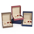 Custom Jewelry Box Top Quality Luxury PU Leather Forte Thin Jewelry Arrangement Boxes Ring Pendant Earring Gift Case