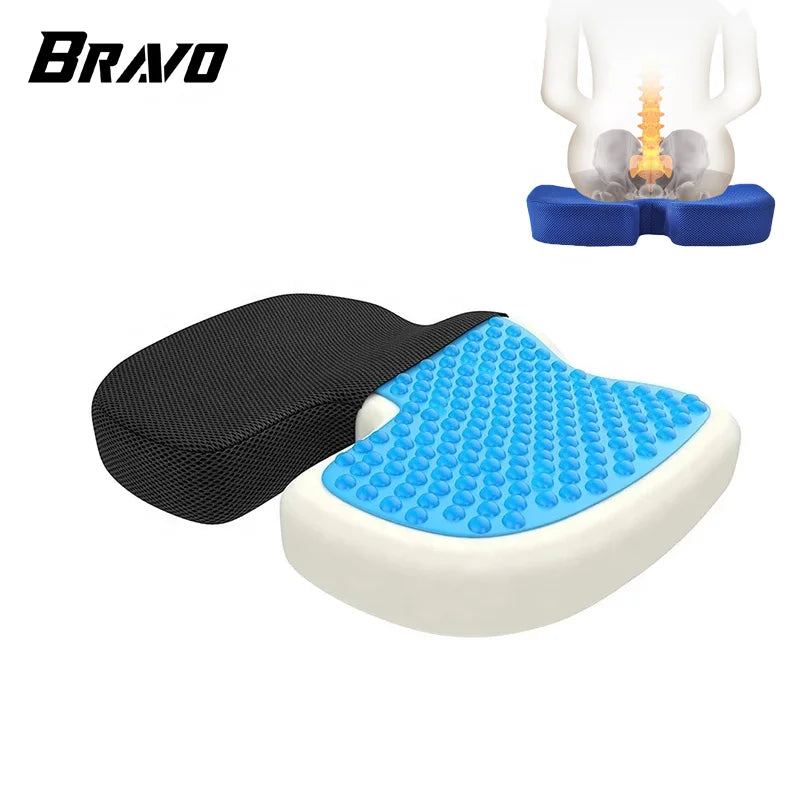 Coccyx Orthopedic Seat Cushion Egg Memory Foam Cooling Gel Seat Cushion
