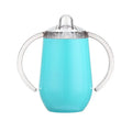 Wholesale White  10oz 304   Stainless Steel Coffee Ceramic Cup Kids Double Walled Tumbler Drink Travel Mug Thermos