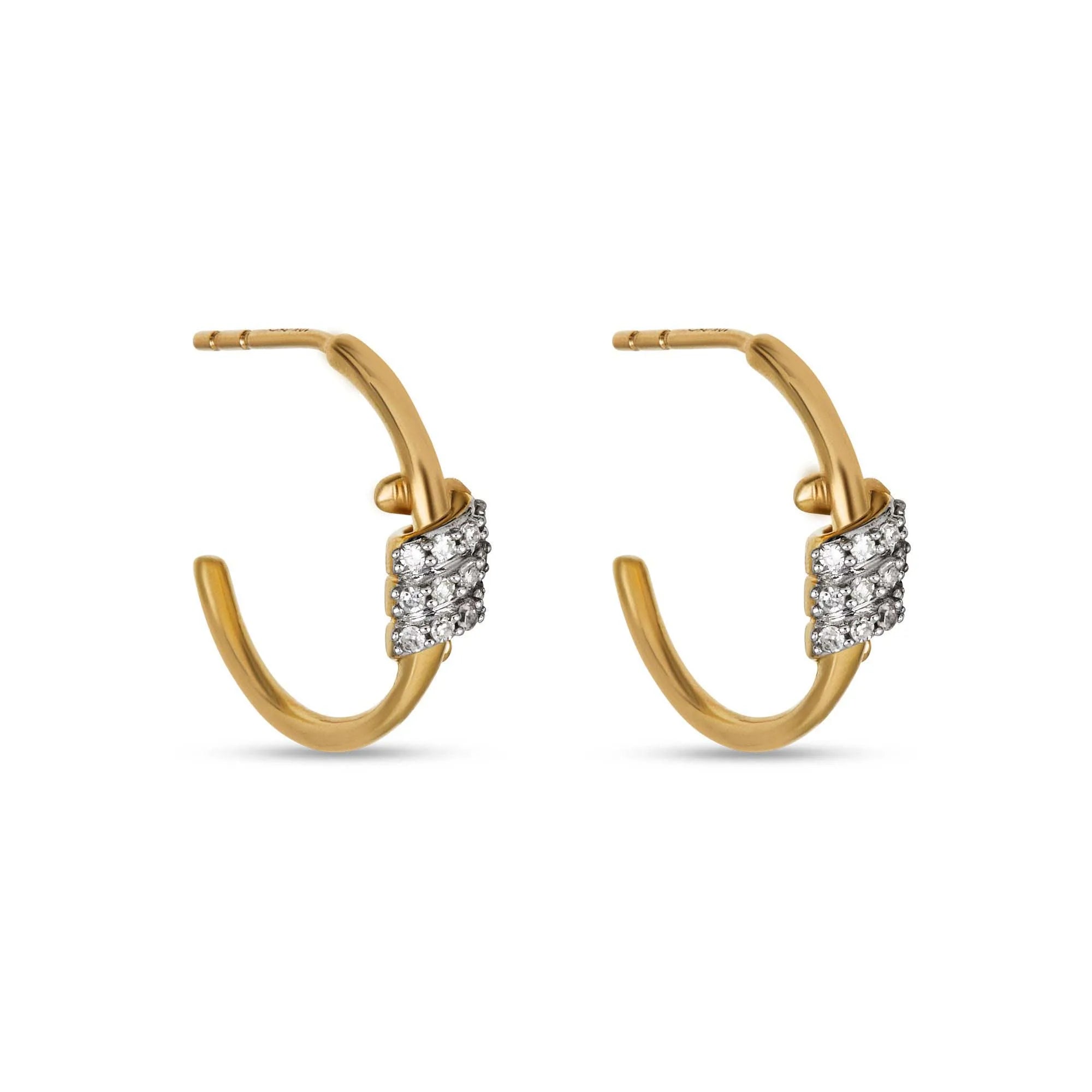 Milskye Cute Set for Women Shiny Wedding Fashion Fine Jewelry for Women 925 Silver 18k Gold Twinkling Twine Pave Hoops Earrings
