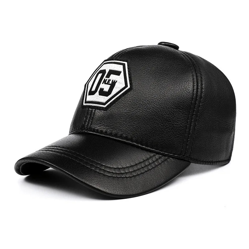 X1683B Sheepskin Genuine Leather Hats Wholesale Natural Leather Hat Manufacturer  Suede Skin Hat Patch
