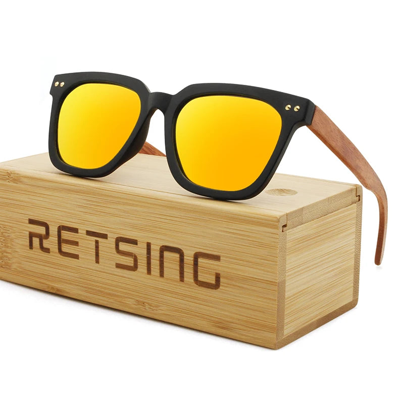 Men's Matte Black Polarized Eyewear with Elastic Hinges for Fishing & Boating