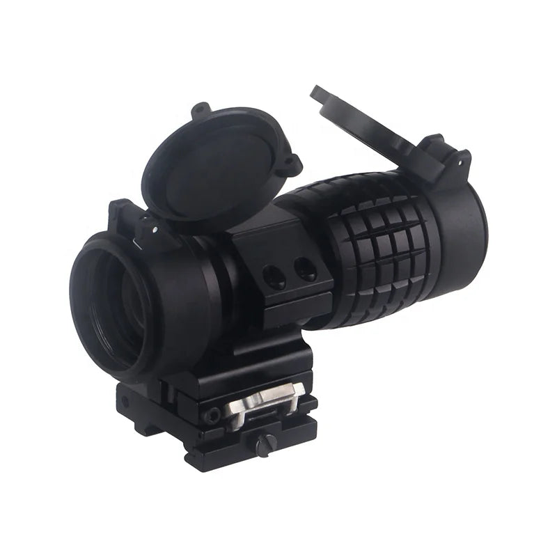 Mzj Optics Tactical 3x Magnifier Lens with Flip to Side Mount for Hunting Magnifier Scope