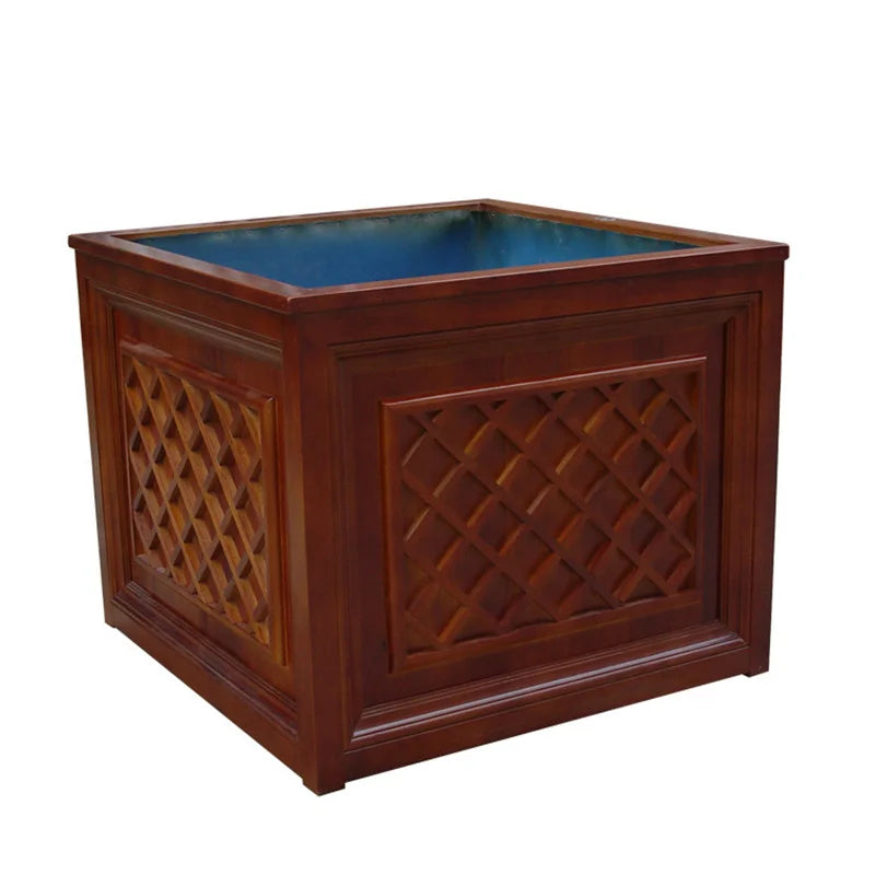 Outdoor Garden Furniture Wood Large square Planter Pot Public Park Eco Plant Pots Outside Urban Street Flower Box