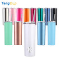 TY 20oz  Double Wall Vacuum Insulated Stainless Steel Travel Mug Straight  20oz Skinny Tumbler With Lid Straw
