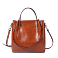 Luxury Genuine Leather Tote Bag for Women Large Capacity Cowhide Handbag Versatile Shoulder Bag with Detachable Strap Commuter