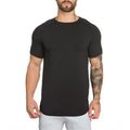 Custom Logo Printing Sports Casual Short Sleeve Men Highly Elastic Plain Cotton Training Gym T Shirt Fashion Fitness Tee Shirt