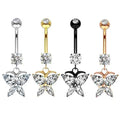 Crystayl Belly Button Rings Women Men Dangle Surgical Steel Navel Rings Cubic Zirconia Star Moon Piercing Ombligo Oreja Jewelry