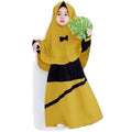 Muslim Children Baby Abaya Dress Set Cheap Factory Price Kid Girl Abayas Sets Patchwork Clothes Hijab Suit C0006