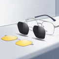 Clip on Glasses Brand Holder Metal Magnetic Eyeglasses With Anti Radiations Sunglasses Magnetic Absorption Polarizing Glasses