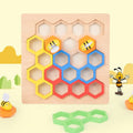 Factory Wooden Educational Puzzle Game Toys Children Creative Early Education Assembled Bee Play Puzzle Toys Montessori Toys