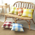 Factory Price Pillowcase 60x60cm/55x55/50x50/40x40/30x50cm Lattice Cotton Linen Plaid Pillow Case Throw Cushion Covers