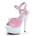 Fans 15 cm Thin Heel Pole Dance Model Walk Show High Heels Club Elegant Missing Toe Buckle Women's Large Sandals
