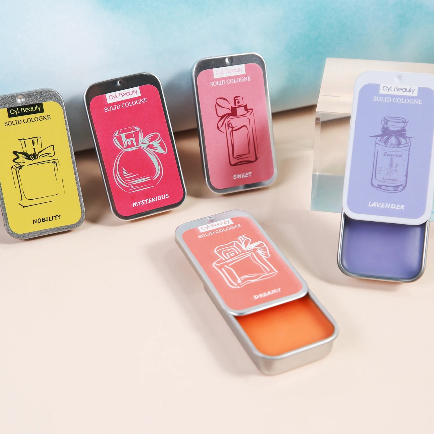 Private Label Manufacturers Long Lasting Solid Perfume Cream OEM Organic Women Fresh Florals Woody Scent
