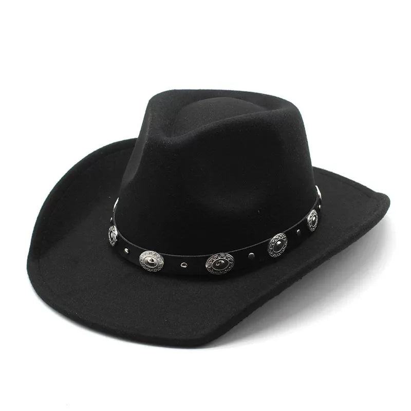 Popular Unisex Adult Cowboy Hat Custom Private Logo Brand Acceptable for Travel Party Casual & Outdoor Scenes Made Faux Felt