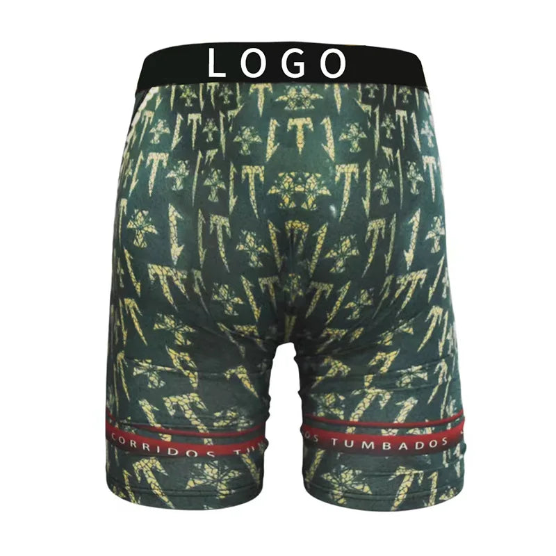 Uxyk-4XL New Designer Graphic Underpants Tight Sports Shorts Underwear  Polyester Fiber Boxer Briefs Men