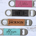 Custom Bottle Openers Engraved Pu Leather Bottle Opener Blank Durable Laserable Leatherette Beer Bottle Opener for Party Wedding