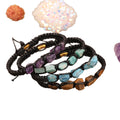 Raw Stone Healing Crystals Quartz Chip Beads Handmade Bracelets Boho Jewelry Gift to Her